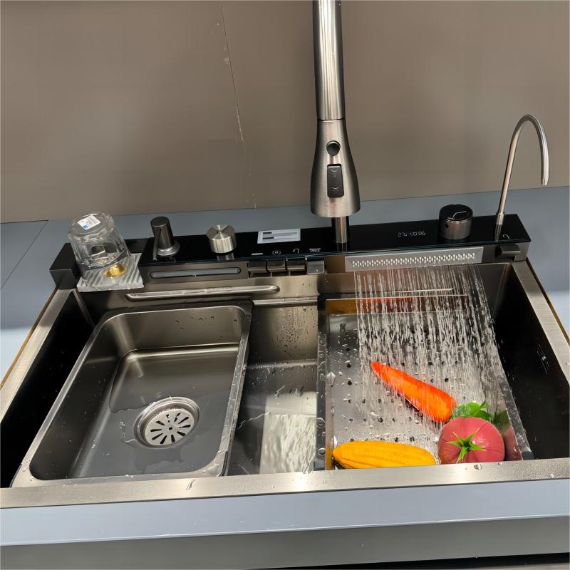 PVD Smart Multifunctional Waterfall Workstation Kitchen Sink